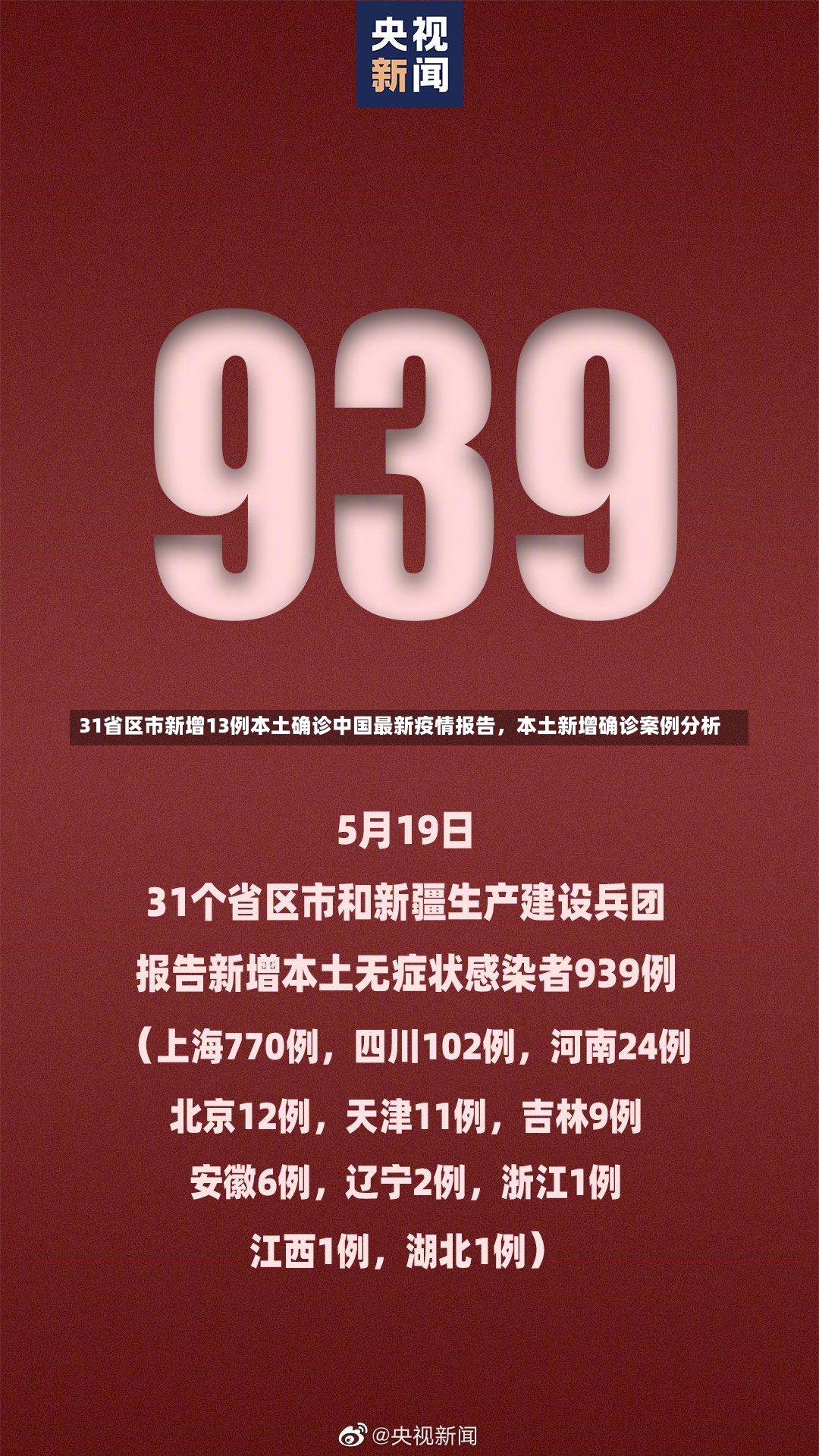 31省区市新增13例本土确诊中国最新疫情报告，本土新增确诊案例分析-第2张图片-通任唐游戏