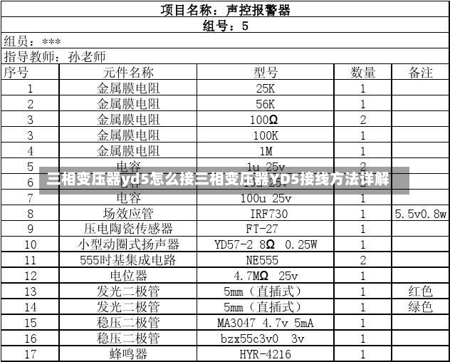 三相变压器yd5怎么接三相变压器YD5接线方法详解-第2张图片-通任唐游戏